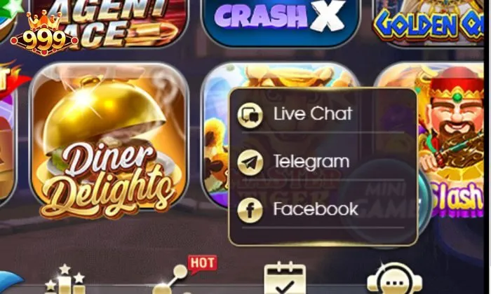 Biểu tượng Live Chat trên giao diện chính